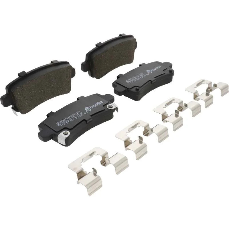 Brembo OE 13-17 Cadillac XTS/2019 XTS/14-19 Chevrolet Impala/2010 Saab 9-5 Low-Met Brake Pad - Rear - Side View