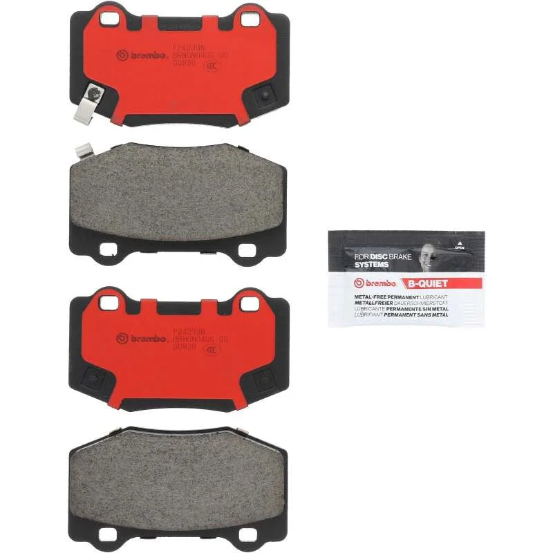 Brembo OE 15-22 Ford Mustang PRIME Ceramic Brake Pad - Rear - Side View