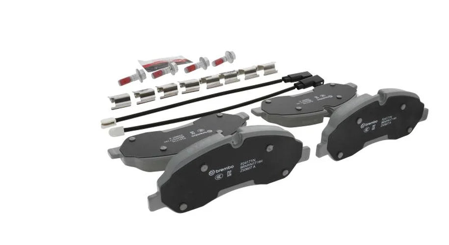 Brembo OE 15-23 Ford Transit-150/Transit-250/Transit-350/Transit-350 HD Ceramic Brake Pad - Front - Back View