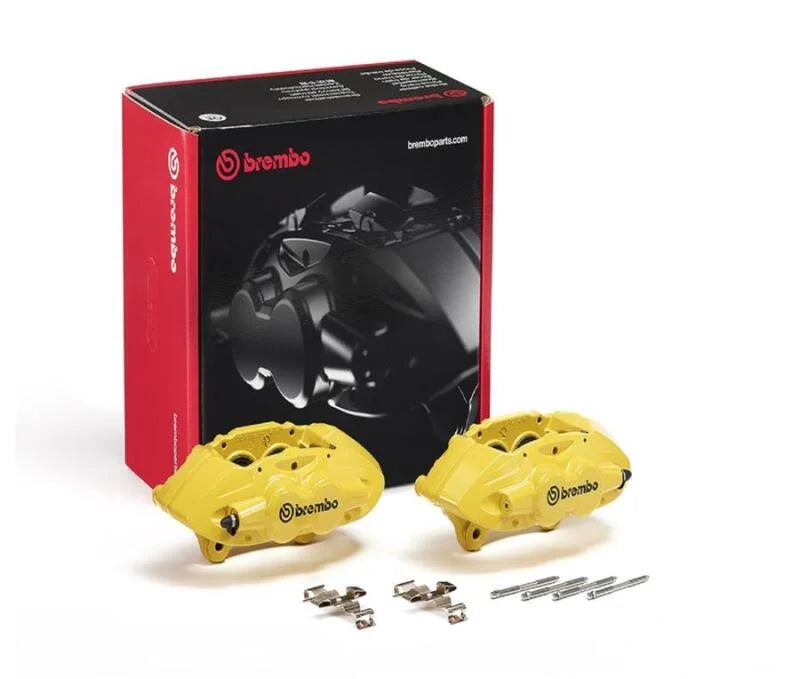 Brembo OE 16-21 BMW M2/17-18 M3/17-20 M4/14-16 M235i Hydraulic Front X-Style Brake Calipers - Yellow