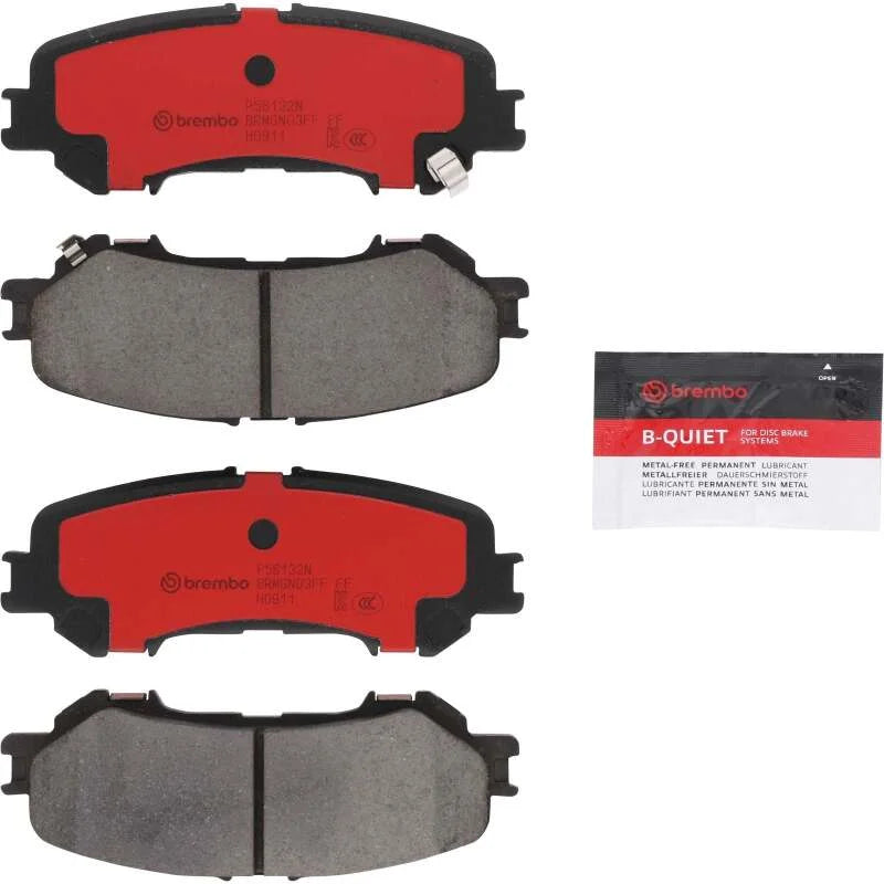 Brembo OE 17-21 Nissan TITAN/2017 TITAN XD PRIME Ceramic Brake Pad - Rear - Side View