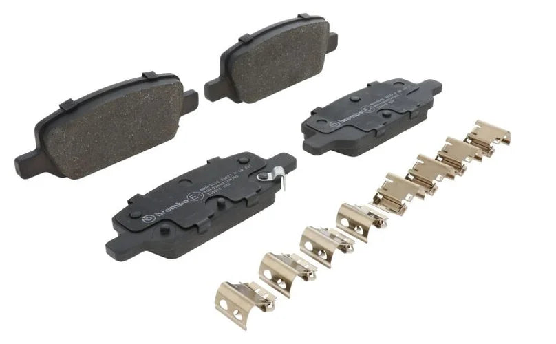 Brembo OE 17-21 Tesla Model 3/2021 Model Y Brake Pad - Rear - Side View