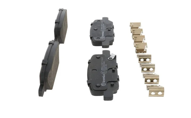 Brembo OE 17-21 Tesla Model 3/2021 Model Y Brake Pad - Rear - Back View