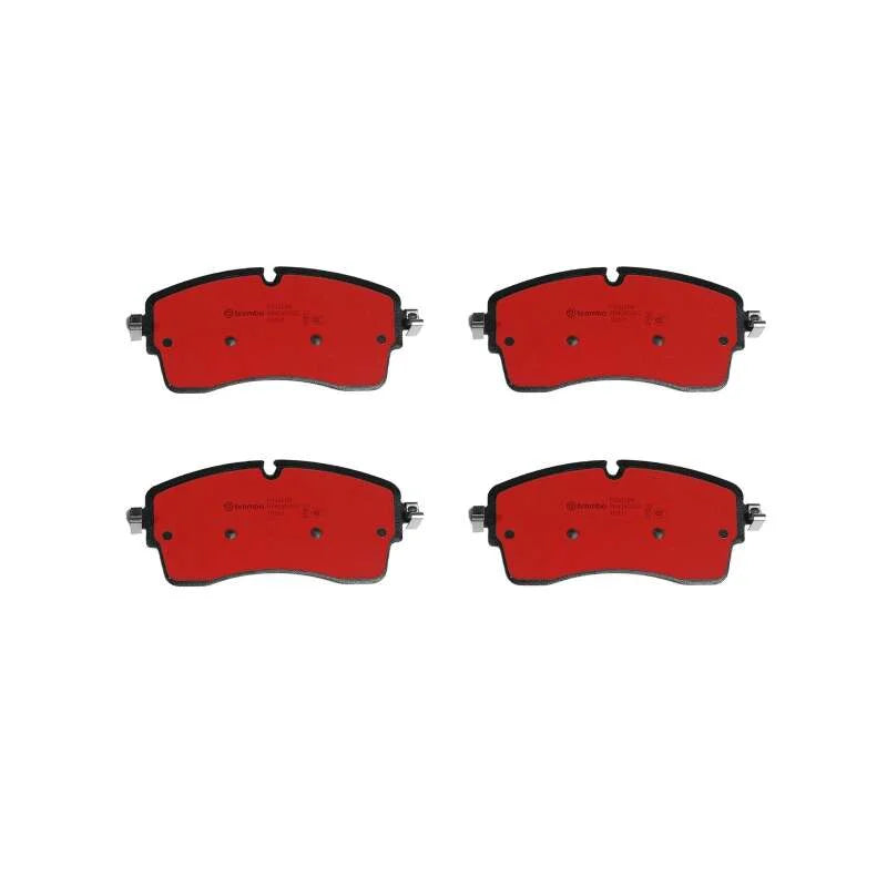 Brembo OE 18-20 Jaguar E-Pace/20-24 Land Rover Defender 110 Ceramic Brake Pad - Front - Side View