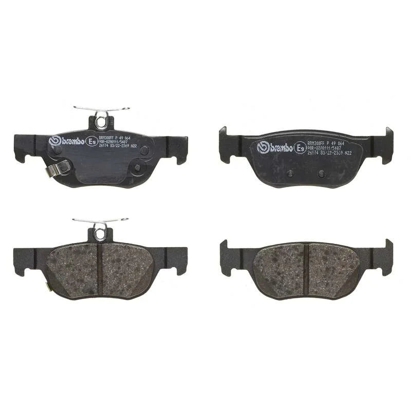 Brembo OE 19-23 Mazda 3/20-23 CX-30 PRIME Low-Met Brake Pad - Rear - Detail View