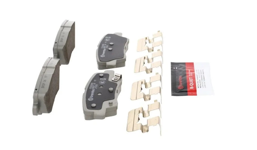 Brembo OE 2017 Hyundai Elantra/18-22 Ioniq/18-19 Sonata/16-17 Veloster Ceramic Brake Pad - Rear - Side View