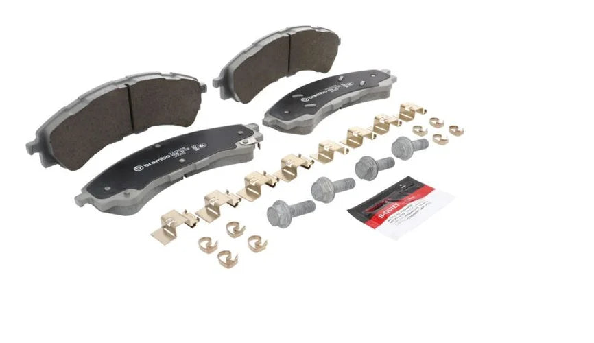 Brembo OE 21-23 Ford Bronco/19-23 Ranger PRIME Ceramic Brake Pad - Front - Back View