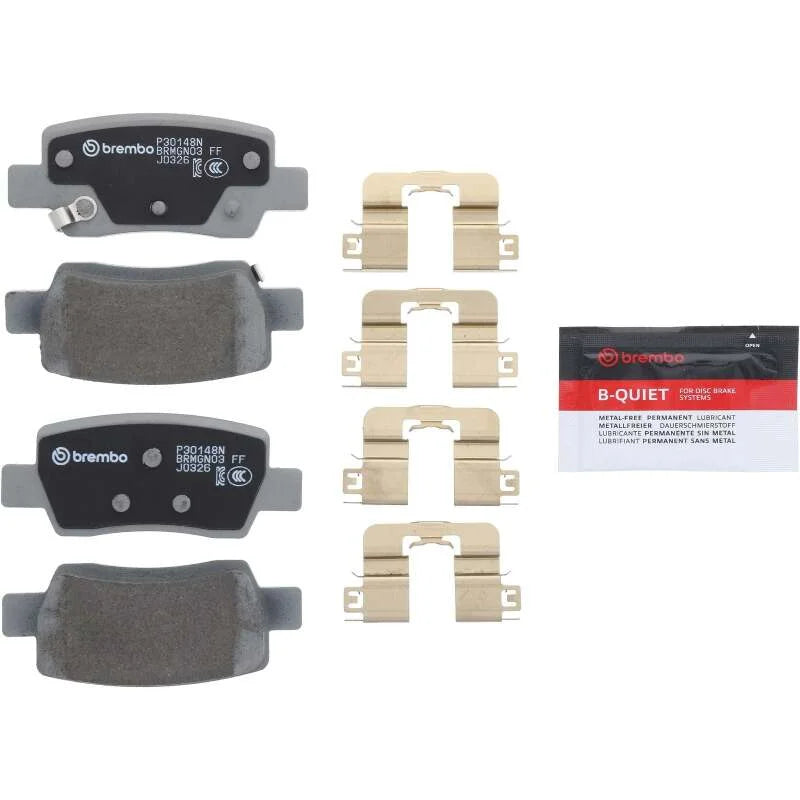 Brembo OE 21-24 Hyundai Elantra/2021 Ioniq/21-24 Kia Seltos/23-24 Soul Ceramic Brake Pad - Rear - Side View