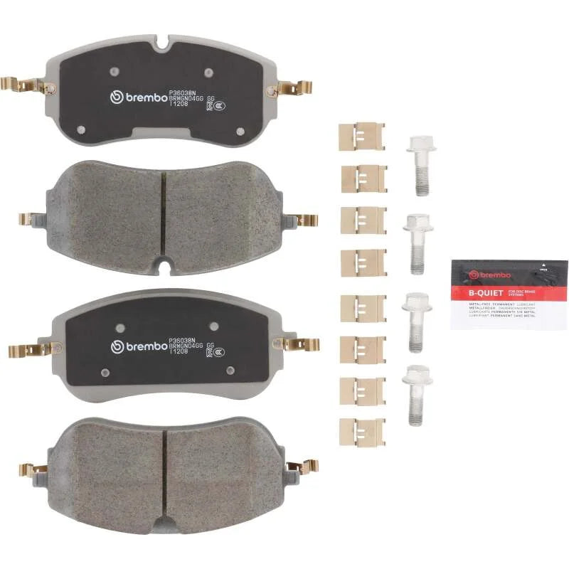 Brembo OE 21-24 Jaguar E-Pace/21-23 Land Rover Discovery Sport Ceramic Brake Pad - Front - Side View
