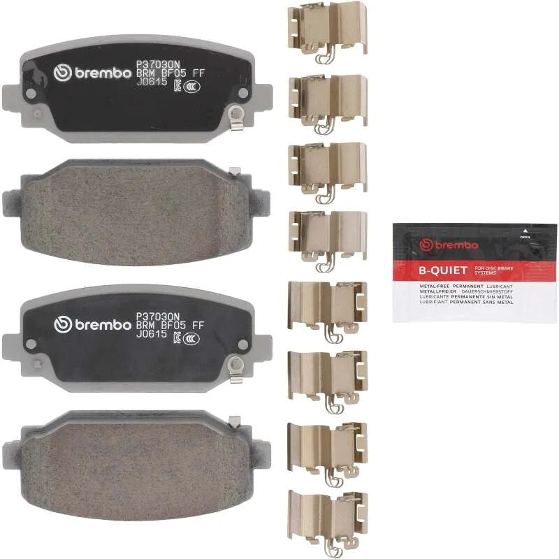 Brembo OE 22-23 Jeep Grand Cherokee/21-23 Grand Cherokee L PRIME Ceramic Brake Pad - Rear - Side View