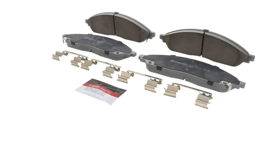 Brembo OE 22-24 Chrysler Grand Caravan/22-24 Jeep Grand Cherokee/L Ceramic Brake Pad - Front - Back View