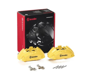 Brembo OE Hydraulic Front X-Style Brake Calipers Yellow fits 2017 Mercedes-Benz E300 / 2020-2023 Mercedes-Benz E350 / 2020...
