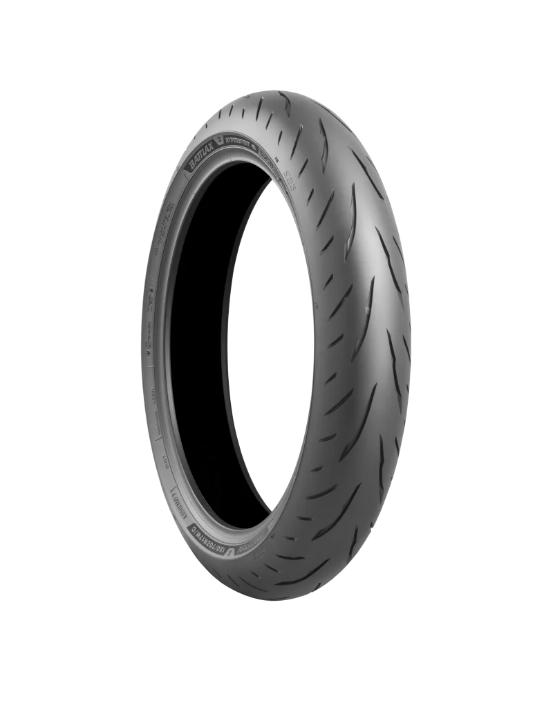 Bridgestone Battlax Hypersport S23F Tire - 120/70ZR17 M/C 58W TL Front - Side View