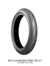 Load image into Gallery viewer, Bridgestone Battlax Racing Street RS12F - 120/70ZR17M/C 58W TL Front - Side View