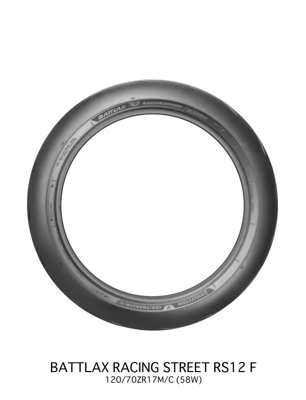 Bridgestone Battlax Racing Street RS12F - 120/70ZR17M/C 58W TL Front - Installation View