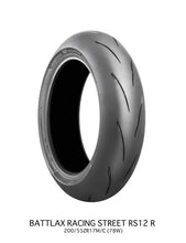 Load image into Gallery viewer, Bridgestone Battlax Racing Street RS12R - 190/55ZR17M/C 75W TL Rear - Installation View