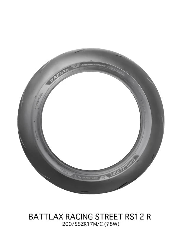 Bridgestone Battlax Racing Street RS12R - 200/55ZR17M/C 78W TL Rear - Back View