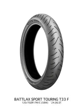 Load image into Gallery viewer, Bridgestone  Battlax Sport Touring T33F Tire - 120/70ZR17 M/C 58W TL Front