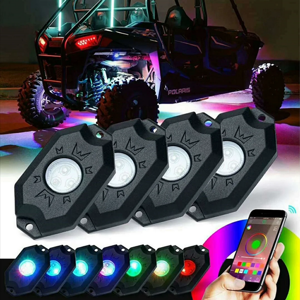Brite-Lites LED Rock Light Kit BL-RGBROCK4 - Side View
