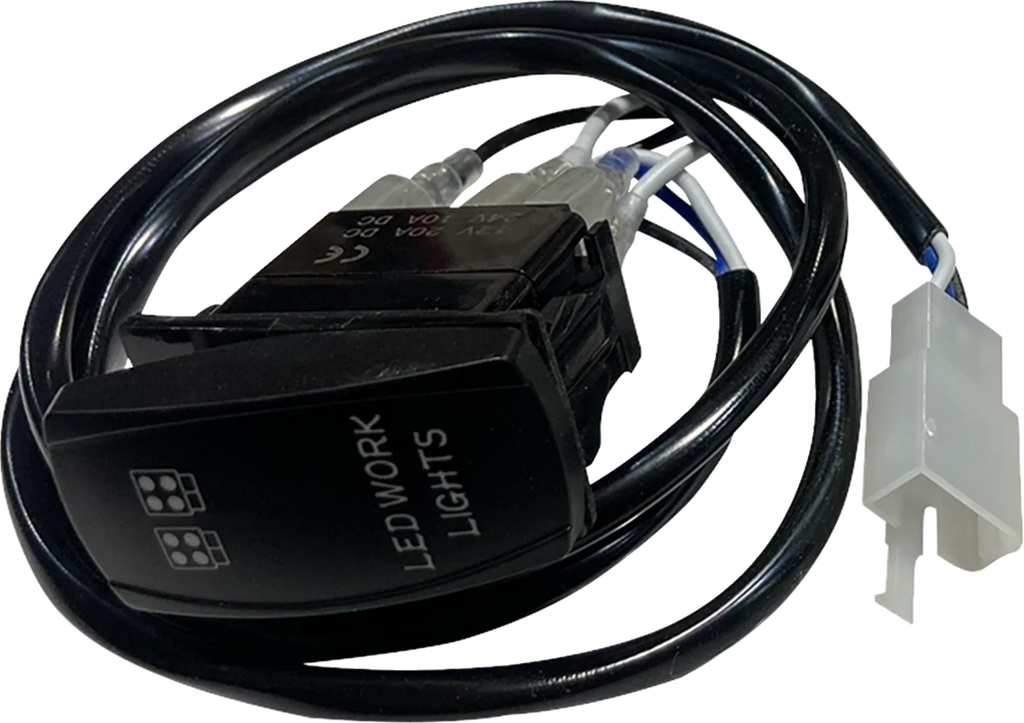 Brite-Lites Rocker Switch w/ Connector - Light Bar BL-WHSW - Side View