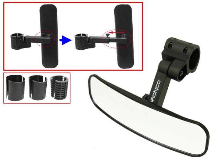 Bronco REAR VIEW MIRROR 1.50"-2.00" ROLL BAR AT-12587 fits Bronco - Side View