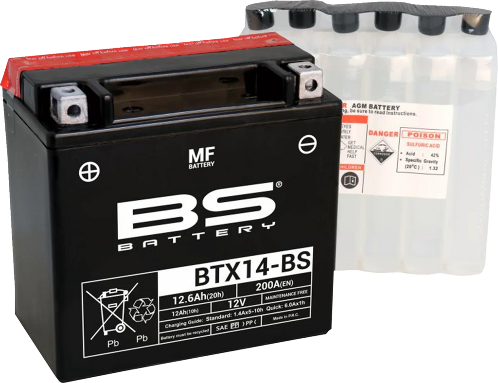 BsBattery Battery - BT9A-BS (YT) 300748 - Side View