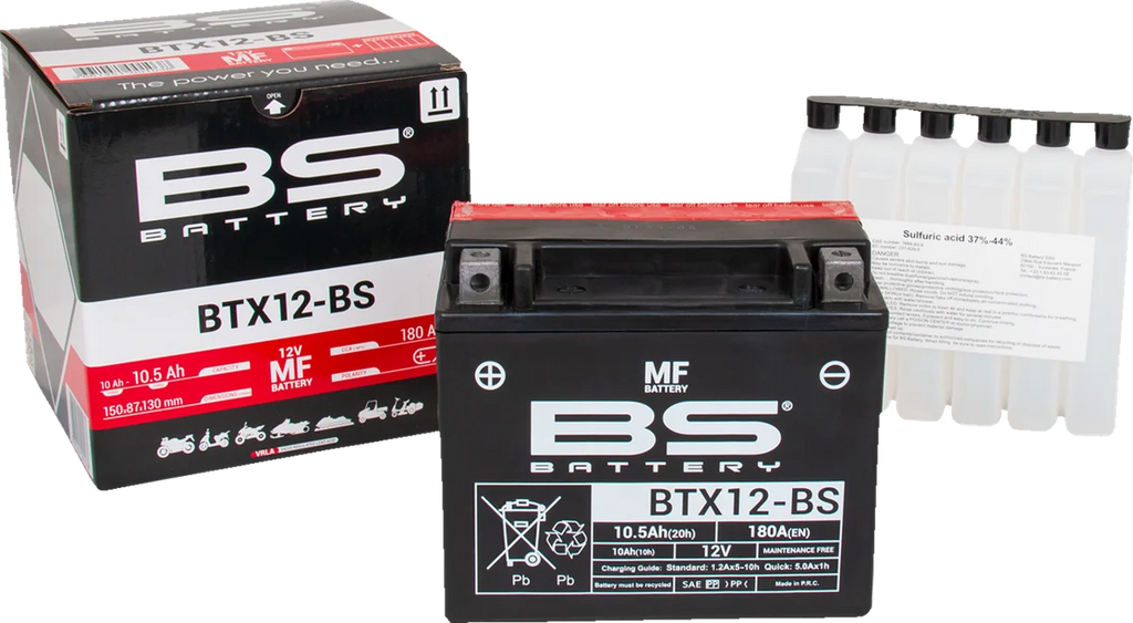 BsBattery Battery - BTX12-BS (YTX) 300603 - Main Product View