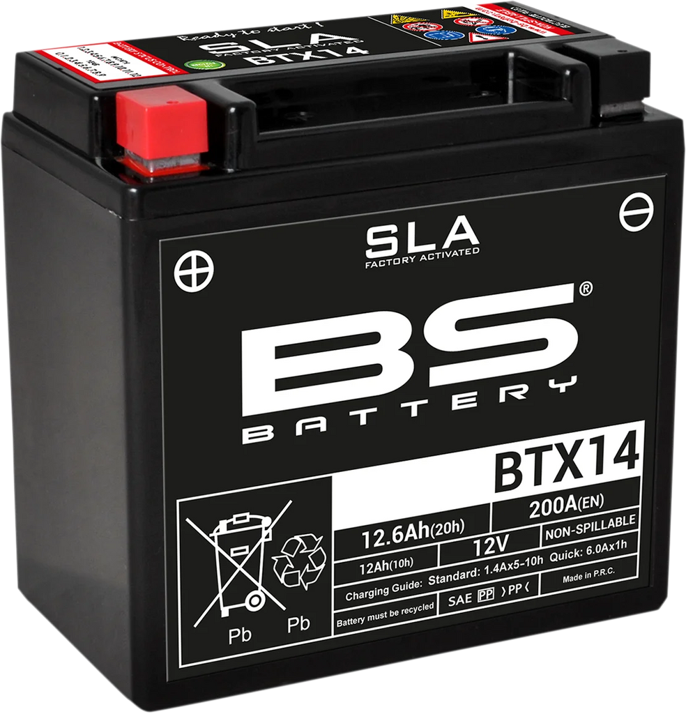 BsBattery Battery - BTX14 (YTX) 300681 - Main Product View