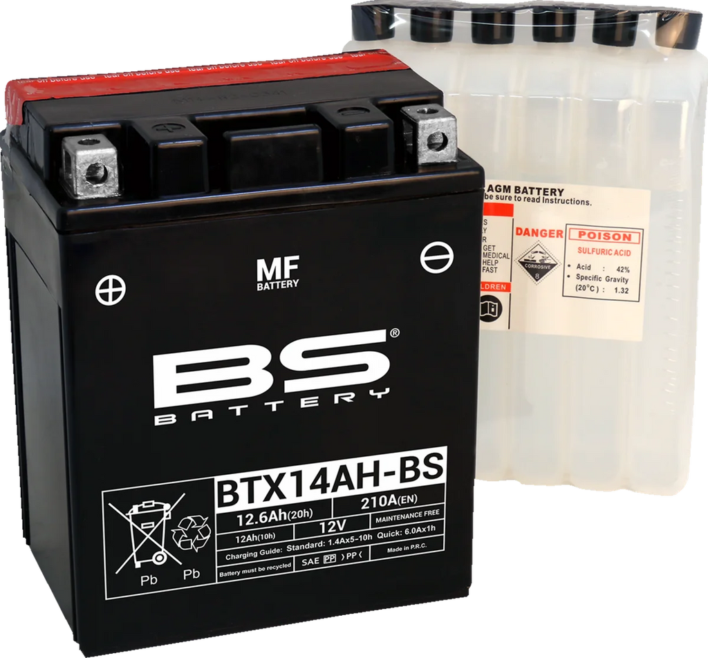 BsBattery Battery - BTX14AH-BS (YTX) 300606 - Main Product View