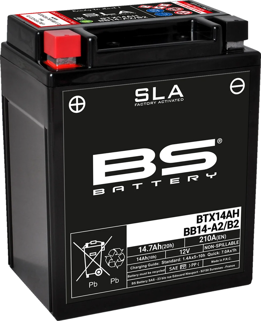 BsBattery Battery - BTX14AH (YTX) 300758 - Main Product View