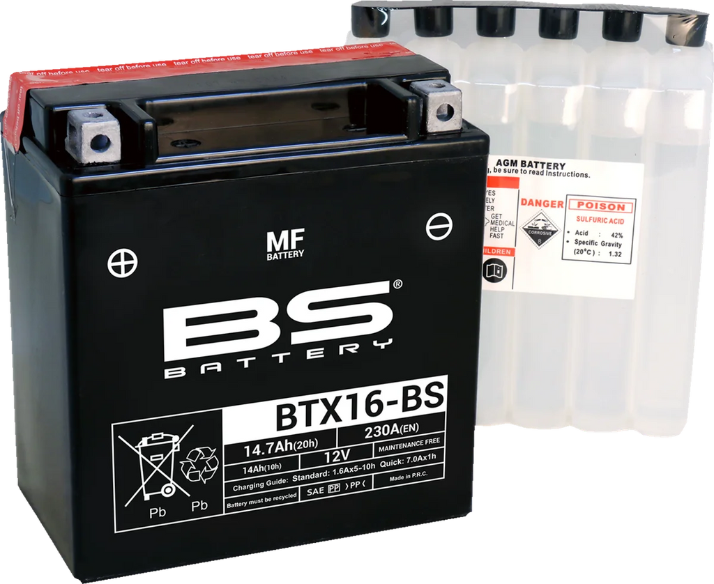 BsBattery Battery - BTX16-BS (YTX) 300609 - Main Product View