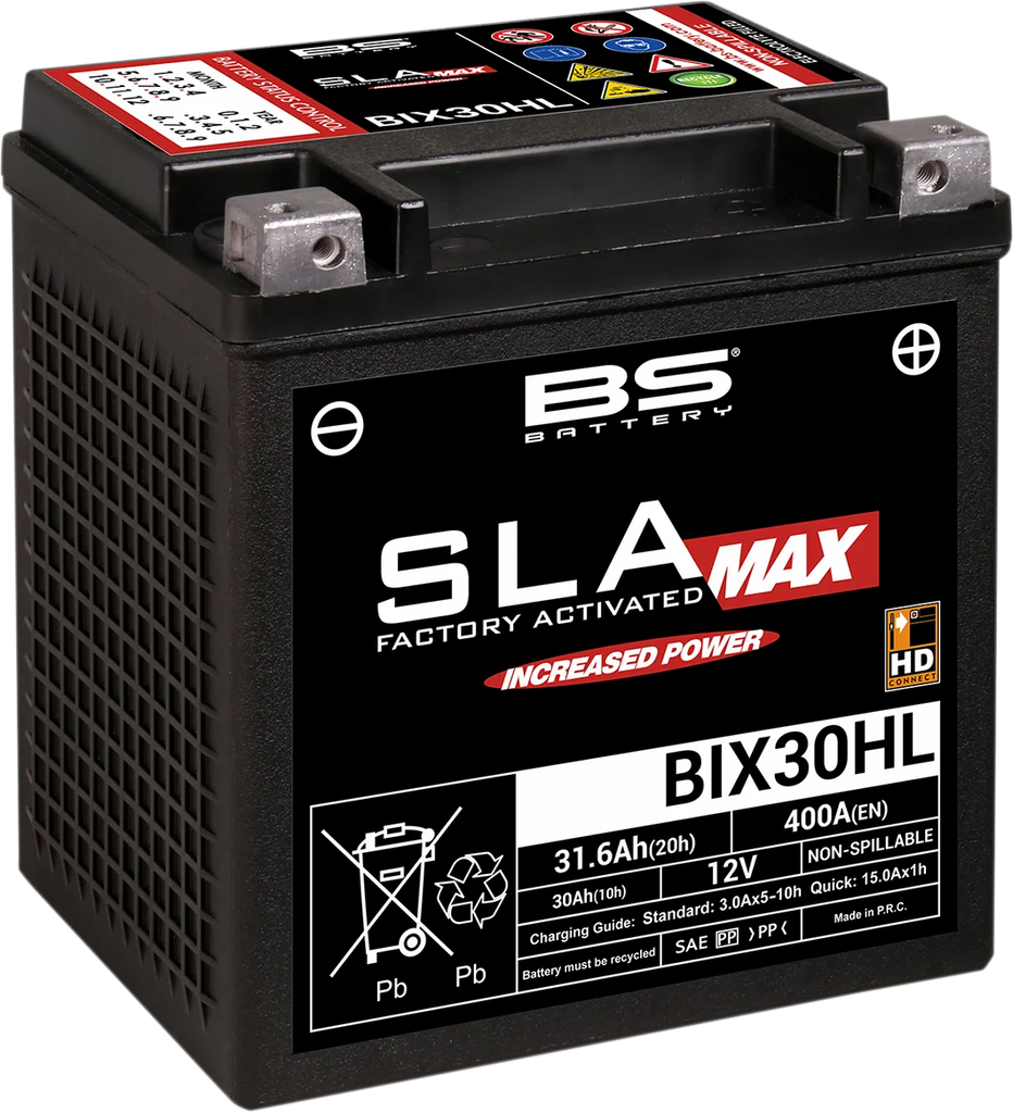 BsBattery Battery - BTX16H (YTX) 300896 - Side View