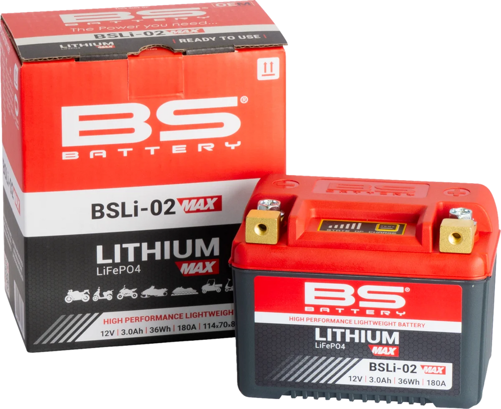 BsBattery Lithium Max Battery - BSLi-02 360115 - Main Product View