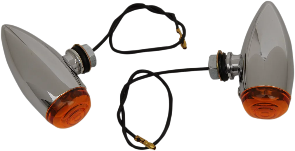 Bullet LED Marker Lights - Smooth - Amber DragSpecialties 20-6589SA-BC202 - Side View