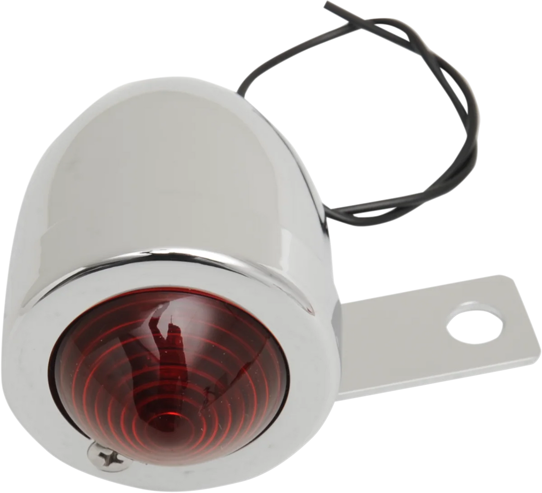 Bullet Light with Mount - Dual Filament - Amber Lens DragSpecialties 162052-BC207 - Side View