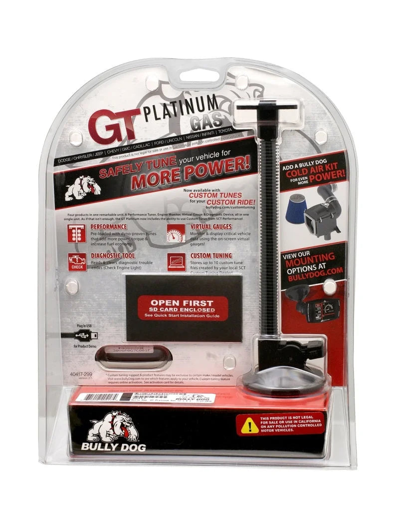 Bully Dog Triple Dog Platinum GT Gas Tuner and Gauge - Back View