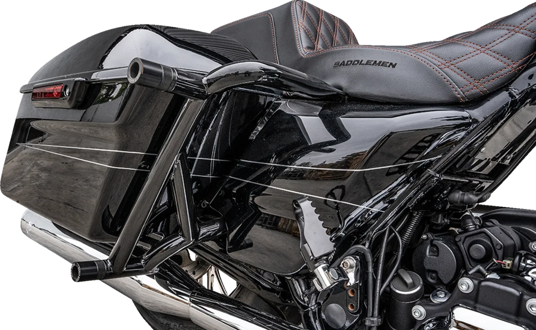 Burly Brand Brawler Kit Crash Bar - Bagger B10-3013B - Back View