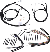 Load image into Gallery viewer, Burly Brand Cable Kit - Jail Bar - 10" Handlebars - Black Vinyl B30-1139 - Main Product View