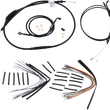 Load image into Gallery viewer, Burly Brand Cable Kit - Jail Bar - 12" Handlebars - Black Vinyl B30-1136 - Main Product View