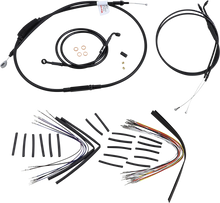 Load image into Gallery viewer, Burly Brand Cable Kit - Jail Bar - 12" Handlebars - Black Vinyl B30-1136 - Main Product View