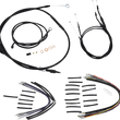 Load image into Gallery viewer, Burly Brand Cable Kit - Jail Bar - 12" Handlebars - Black Vinyl B30-1147 - Main Product View