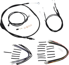 Load image into Gallery viewer, Burly Brand Cable Kit - Jail Bar - 12" Handlebars - Black Vinyl B30-1147 - Main Product View