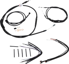Load image into Gallery viewer, Burly Brand Cable Kit - Jail Bar - 12" Handlebars - Black Vinyl B30-1150 - Main Product View