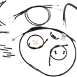 Load image into Gallery viewer, Burly Brand Cable Kit - Jail Bar - 12" Handlebars - Black Vinyl B30-1212 - Main Product View