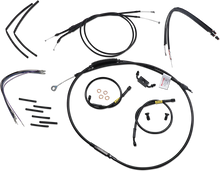 Load image into Gallery viewer, Burly Brand Cable Kit - Jail Bar - 12" Handlebars - Black Vinyl B30-1212 - Main Product View