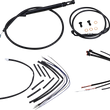 Load image into Gallery viewer, Burly Brand Cable Kit - Jail Bar - 12" Handlebars - Black Vinyl B30-1257 - Main Product View
