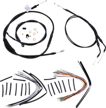 Load image into Gallery viewer, Burly Brand Cable Kit - Jail Bar - 14" Handlebars - Black Vinyl B30-1137 - Main Product View