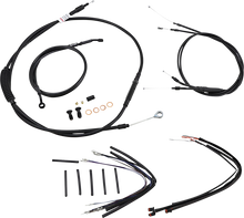 Load image into Gallery viewer, Burly Brand Cable Kit - Jail Bar - 14" Handlebars - Black Vinyl B30-1151 - Main Product View