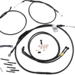 Load image into Gallery viewer, Burly Brand Cable Kit - Jail Bar - 14" Handlebars - Black Vinyl B30-1201 - Main Product View