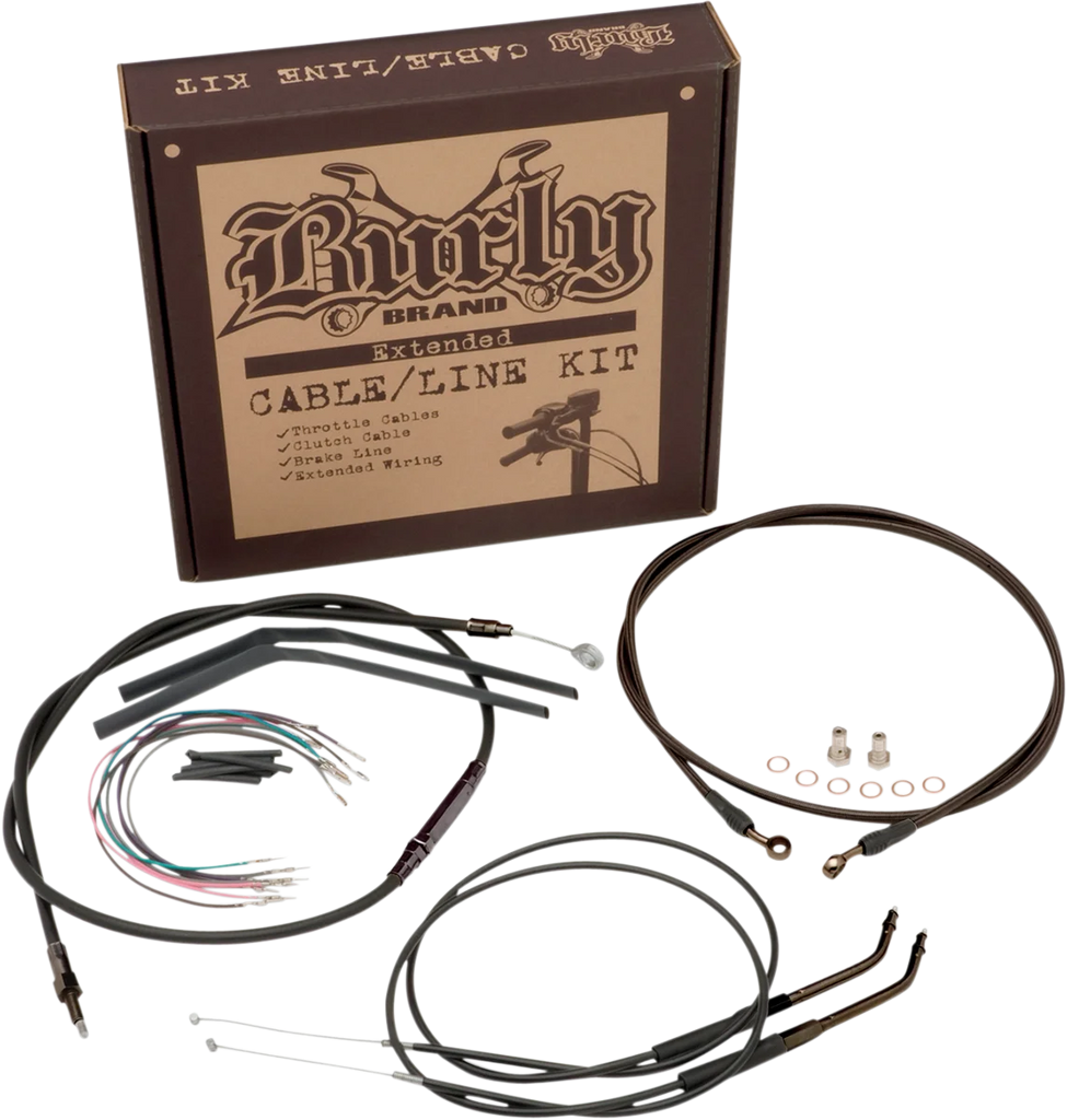 Burly Brand Control Kit - 12" Ape Hanger Handlebars B30-1006 - Side View